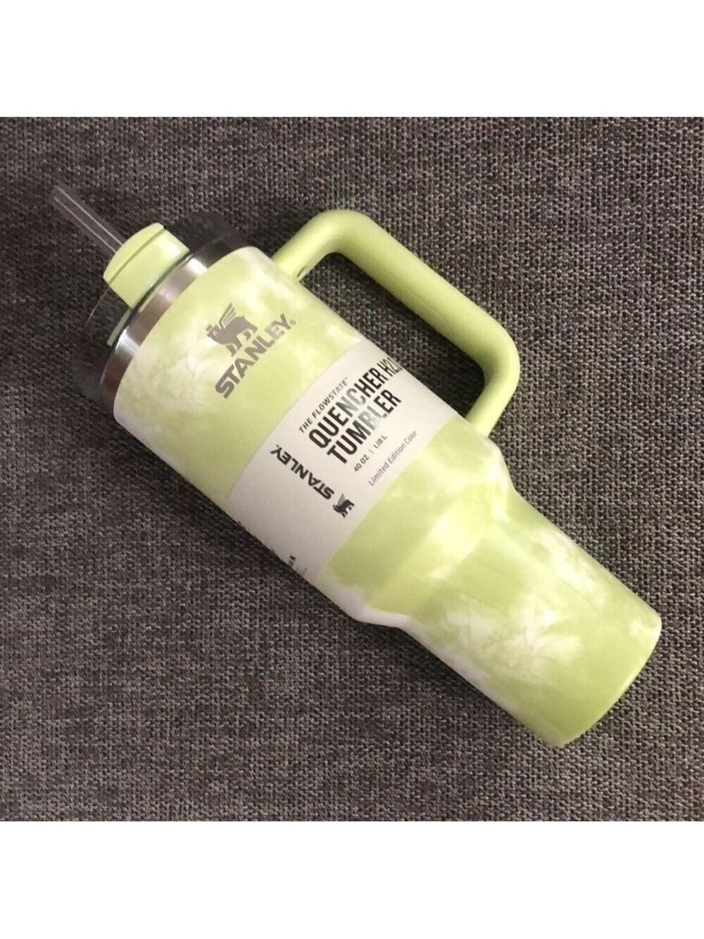 STANLEY 40oz Stainless Steel H2.0 FlowState Quencher Tumbler Citron Tie Dye - Picture 8 of 15